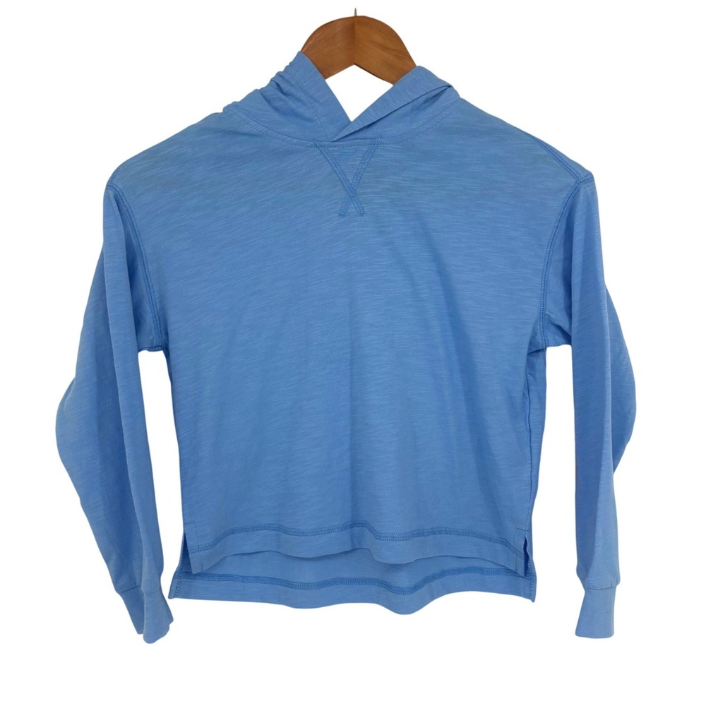 Wonder Nation Hoodie Kids Medium 8 Blue Slub Knit Long Sleeve Pullover Top NEW